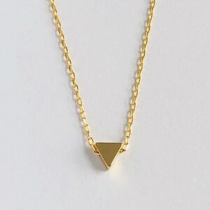 18K Gold Plated Dainty Triangle Minimalist Layering Necklace